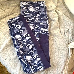 Blue Camo Fabletics pocket leggings